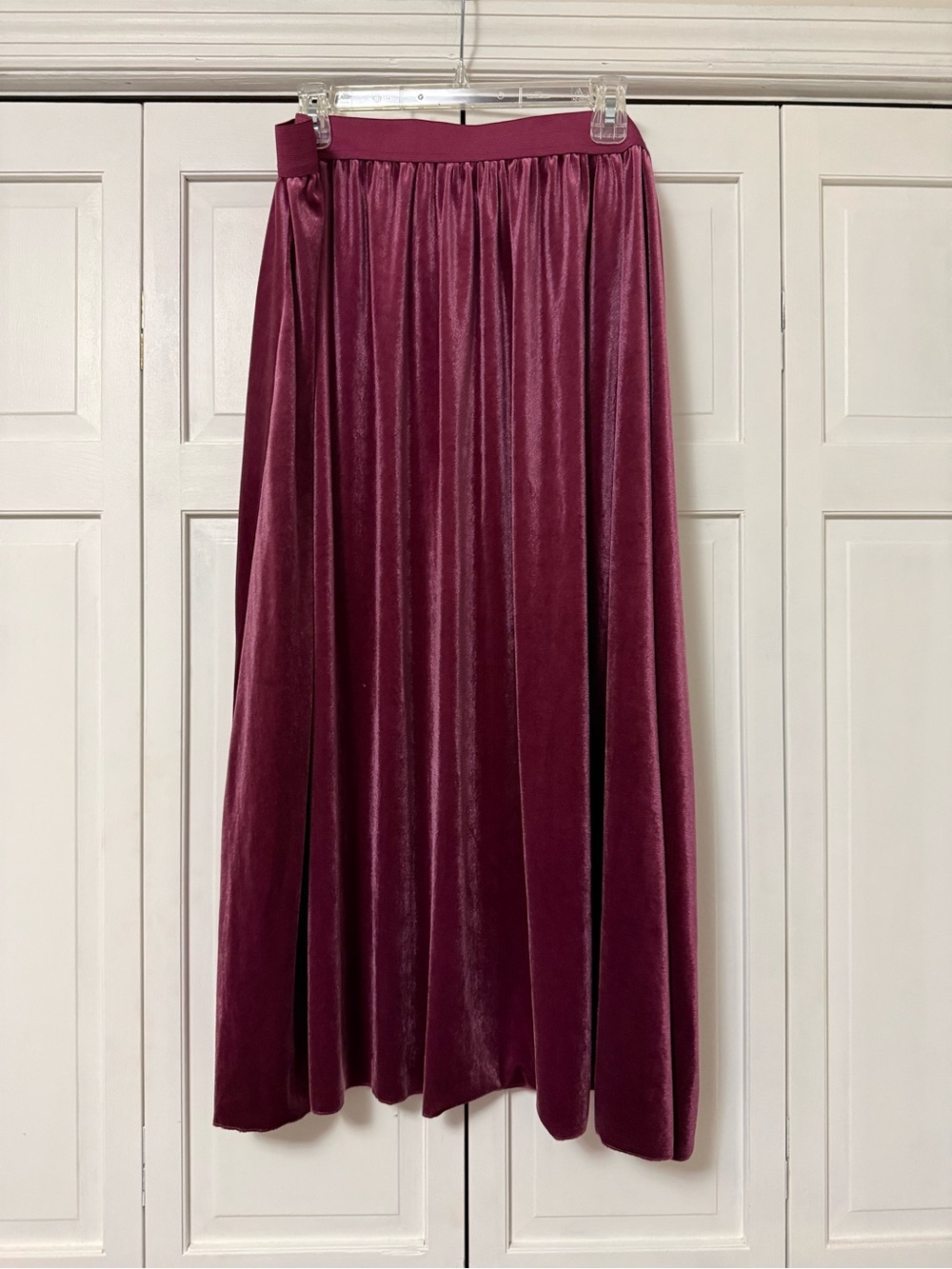 Kaktus Purple Wine Jewel Toned Velvet Maxi Skirt XXL Dark Romantic Modest